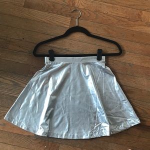 Silver skater skirt